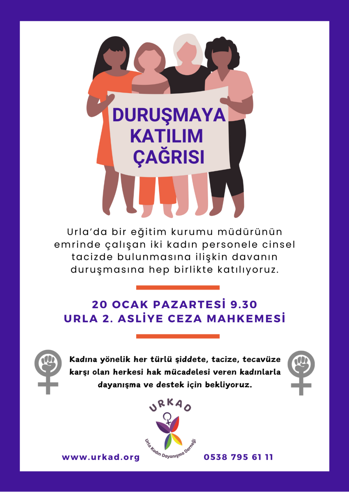 20 OCAK PAZARTESİ 9.30 URLA 2. ASLİYE CEZA MAHKEMESİ